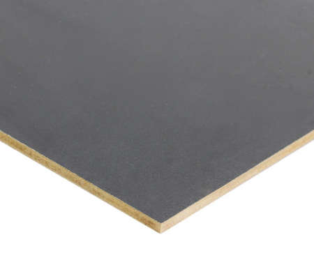 MDF Board, Single-Sided Black Melamine, 4 mm × 1220 × 2440 mm