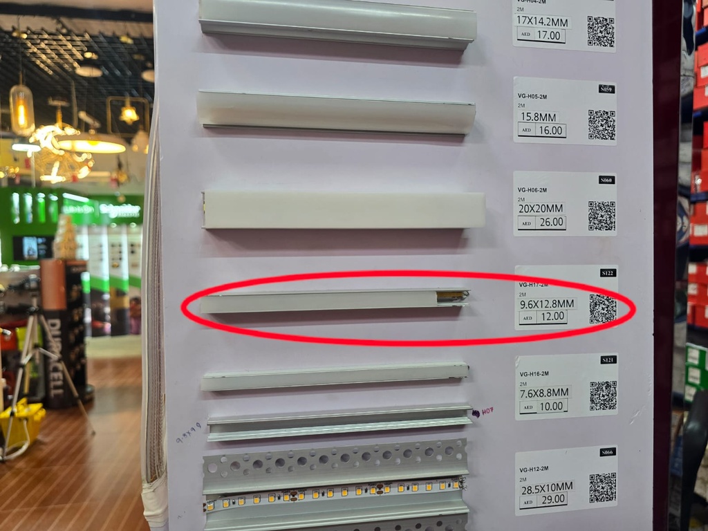 Cable duct white 9.6x12.8mm x 2000mm