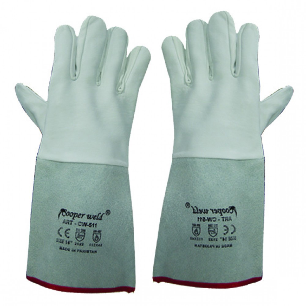 Cooperweld TIG Welding Gloves, 15", White