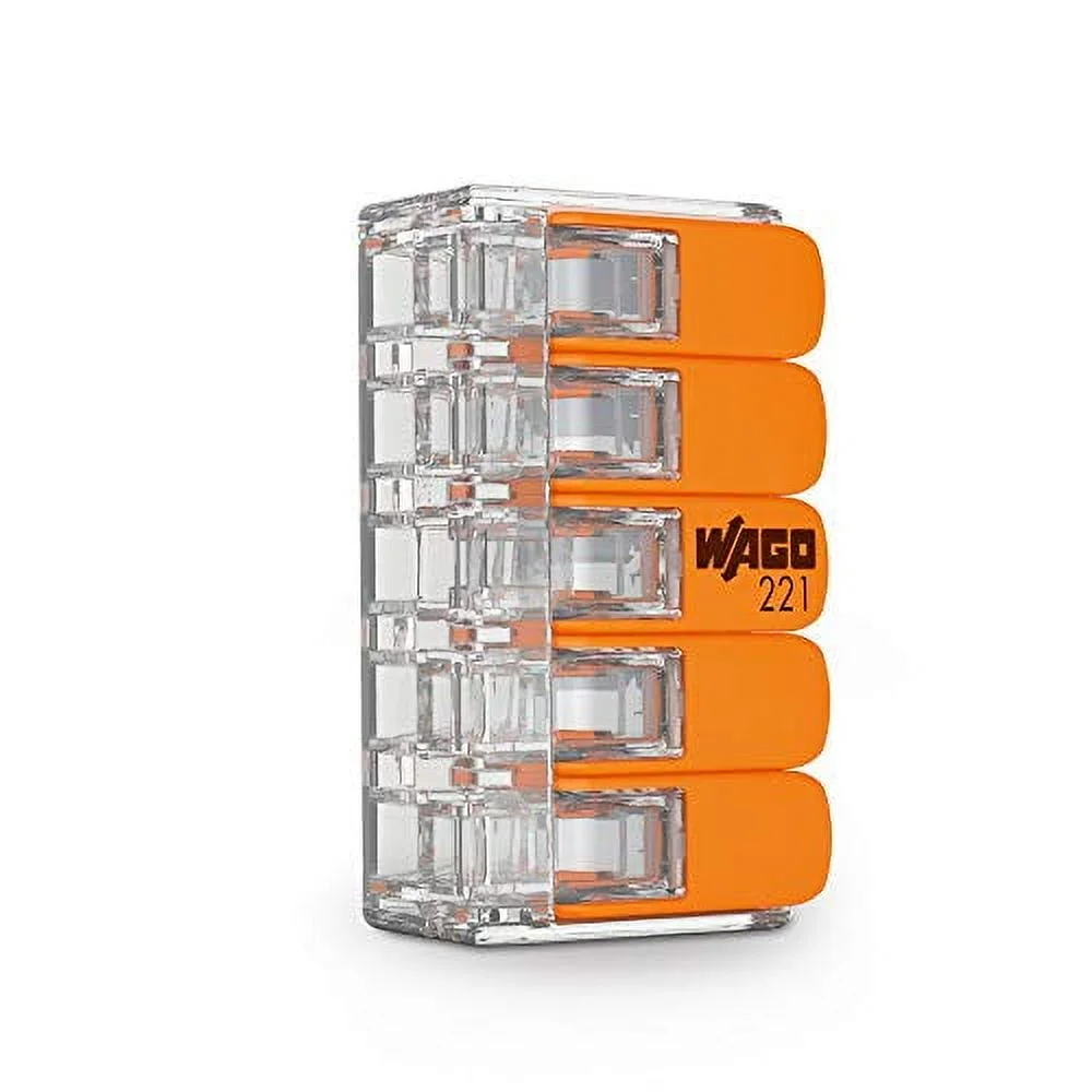 Соединительная клемма WAGO LEVER-NUTS, 5 проводная, 25 шт. (цена за шт.)