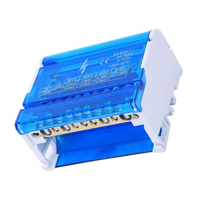 Copper Busbar 125A 4P (4×11 Way) for Distribution Board