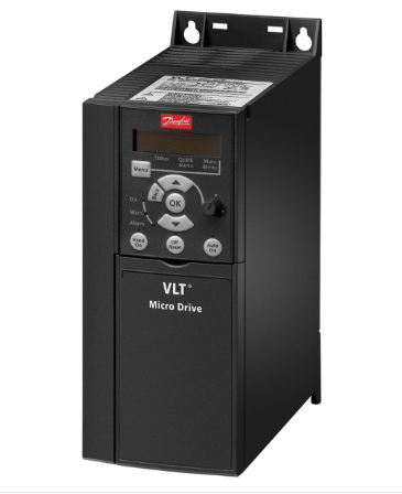 132F0016 · VLT Micro Drive FC-51, (P3K7) 3.7 KW / 5.0 , (2) 200 - 240 , (E20) IP20 / Chassis