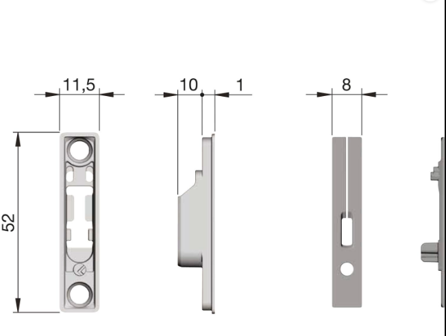 Kiaro Easy Concealed Door Bracket Cover Black NP/Anthracite — GFIF49503000YQ