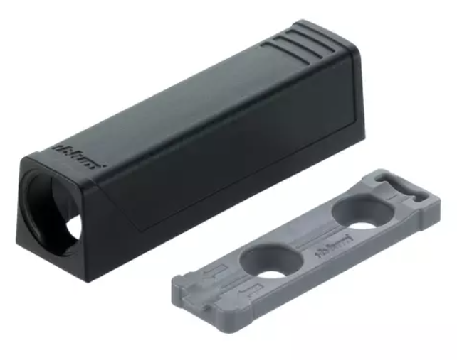 Blum TIP‑ON адаптер, карбоновый чёрный, удлинённая версия — BL956A1201CS