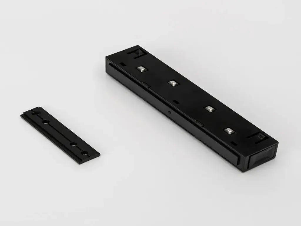 SWG SY-LINK Straight Connector for Recessed Track Rails, 120 × 16.5 × 23.5 mm, 48V, Black