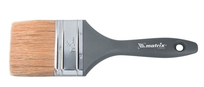MTX Flat Brush Euro 50 mm, Natural Bristles