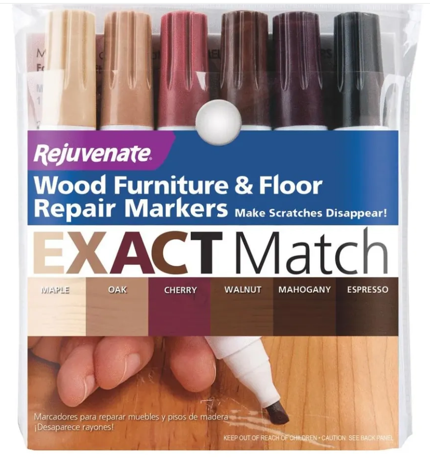 Rejuvenate Wood Furniture & Floor Repair Markers (6 pcs) set
