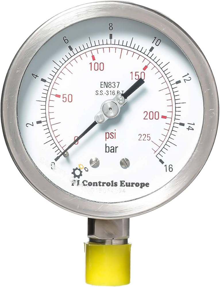 PI Controls UK Pressure Gauge