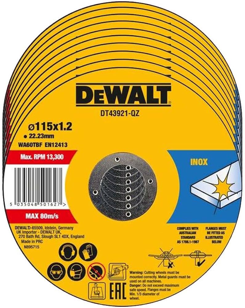 Диск отрезной по металлу Dewalt 115мм х 1мм х 22,23мм