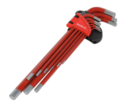 gazelle g80133 long arm hex key 9pc metric