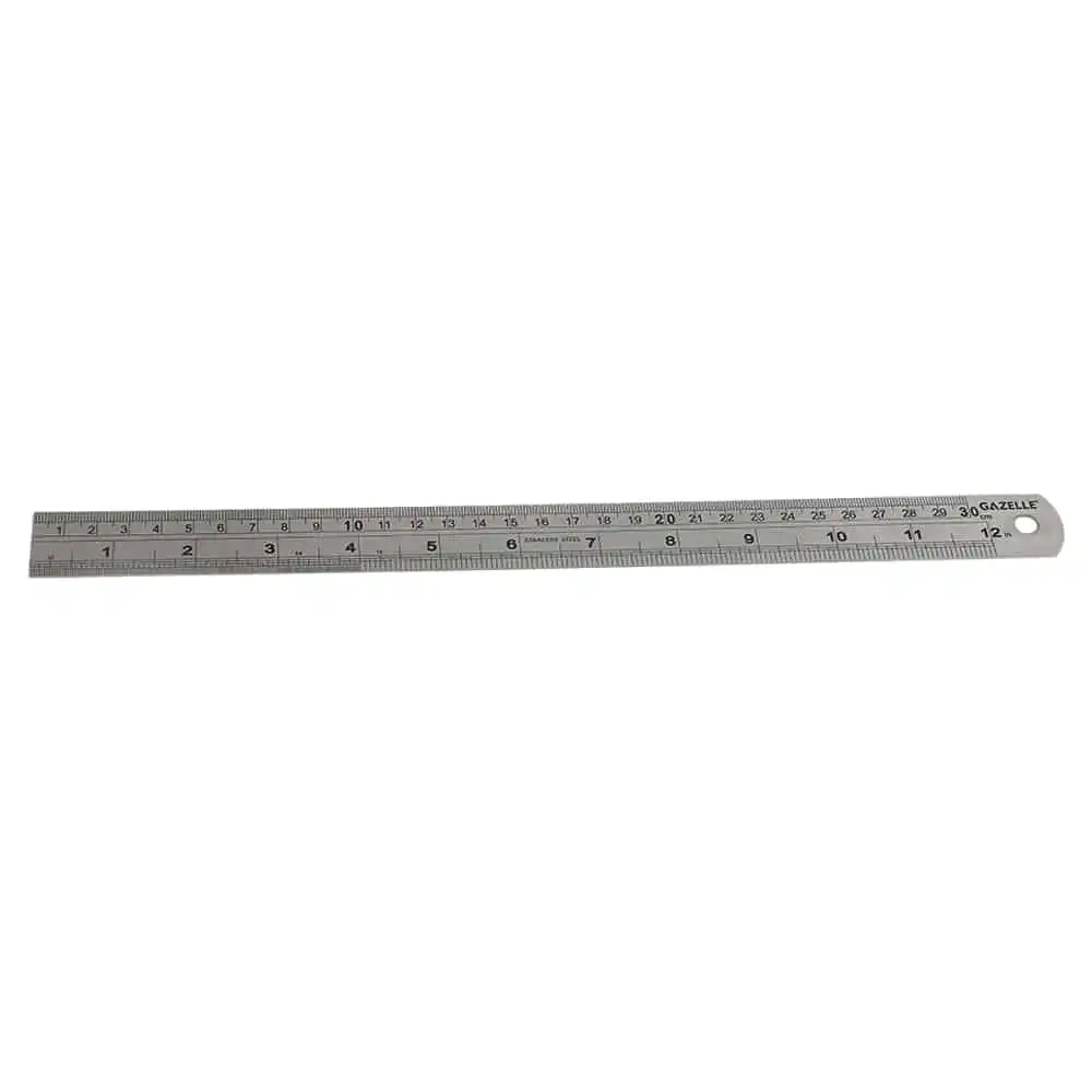 Gazelle Stainless Steel Ruler 12 in (30 cm)