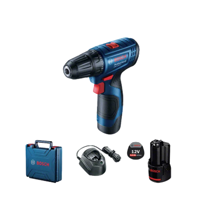 Аккумуляторная дрель-шуруповёрт Bosch GSR 120-LI 12 В, комплект 2 × 2.0Ah