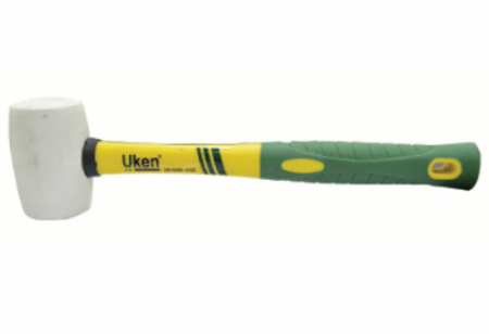 UKEN RUBBER HAMMER 24OZ FIBER HANDLE(WHITE) uh19224