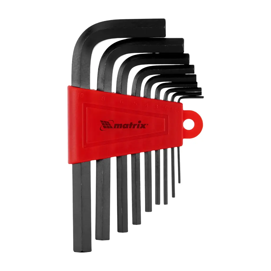 MTX Hex key set 1.5–10 mm, CrV, 9 pcs / Набор шестигранных ключей MTX 1,5–10 мм, CrV, 9 шт — 112269