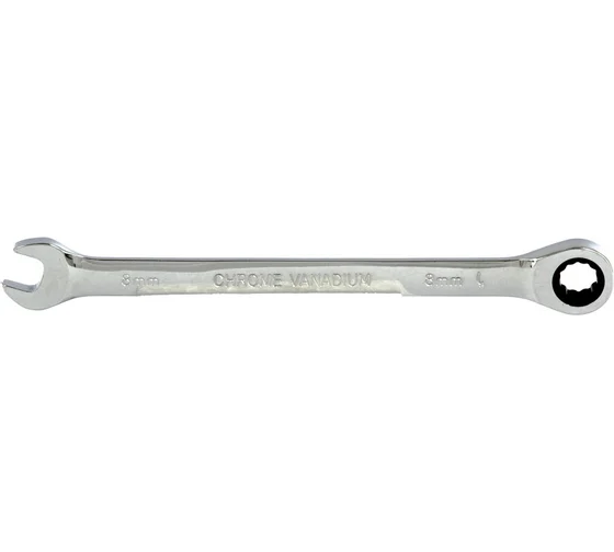 MTX Combination Ratchet Wrench, 8 mm, Mirror Chrome, CrV / Ключ комбинированный трещоточный MTX, 8 мм, зеркальный хром, CrV — 148019