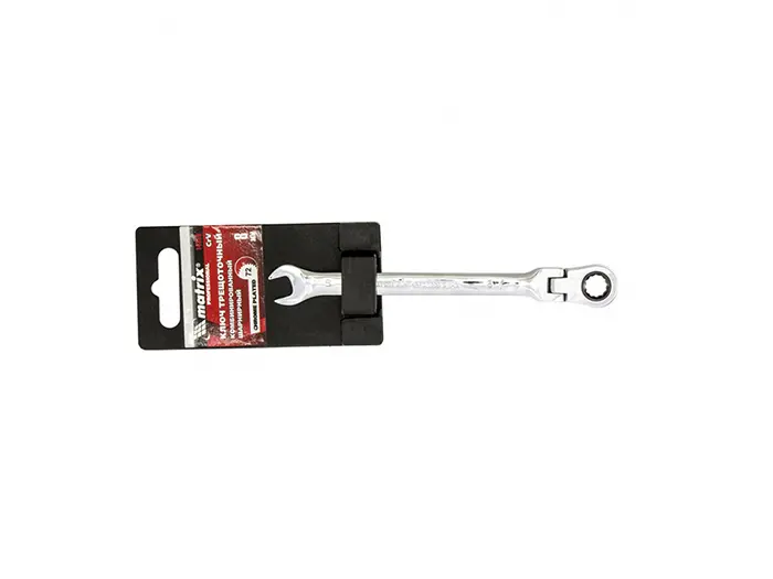 MTX Joint Combination Ratchet Wrench, 8 mm, Mirror Chrome, CrV / Ключ комбинированный трещоточный шарнирный MTX, 8 мм, зеркальный хром, CrV — 148609