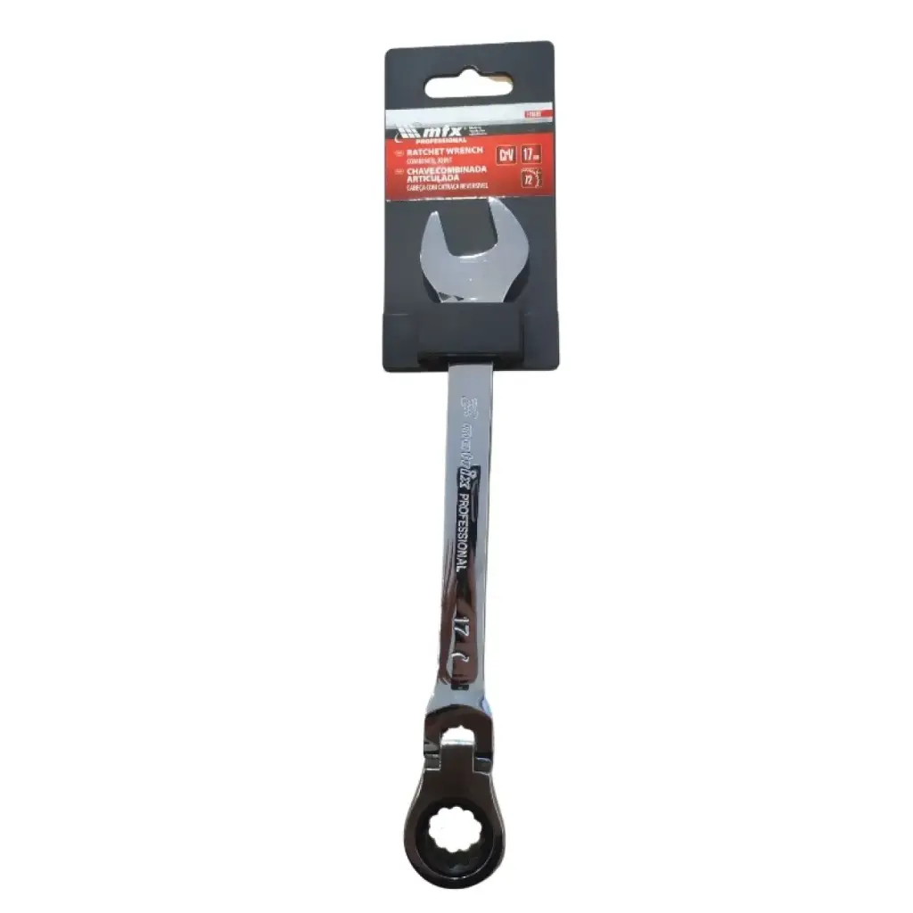 MTX Joint Combination Ratchet Wrench, 17 mm, CrV / Ключ комбинированный трещоточный шарнирный MTX, 17 мм, CrV — 148699