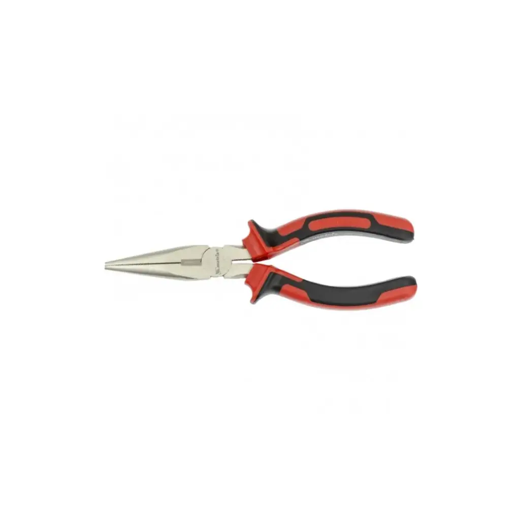 MTX Long-nose pliers 200 mm, two-component handles, NICKEL line