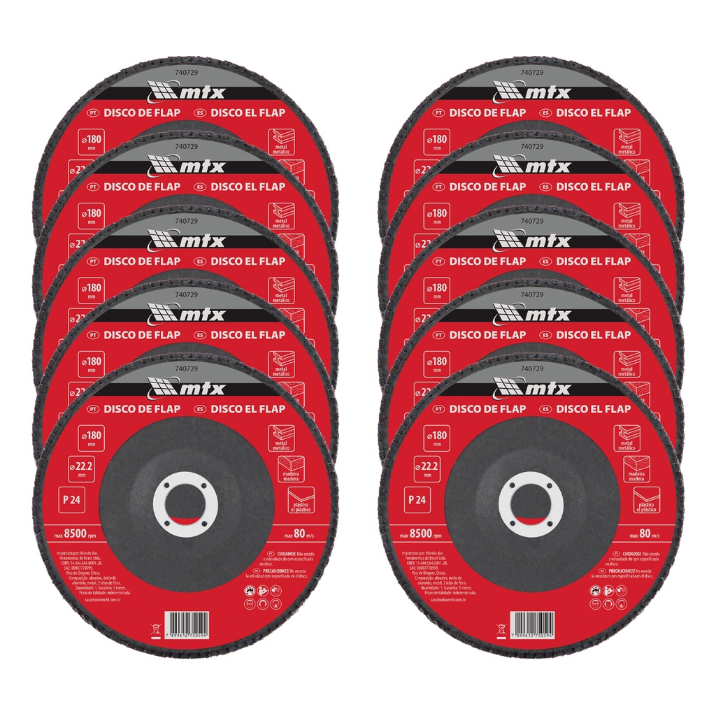 Flap disc, P 24, 180 22,2 mm// MTX 740729