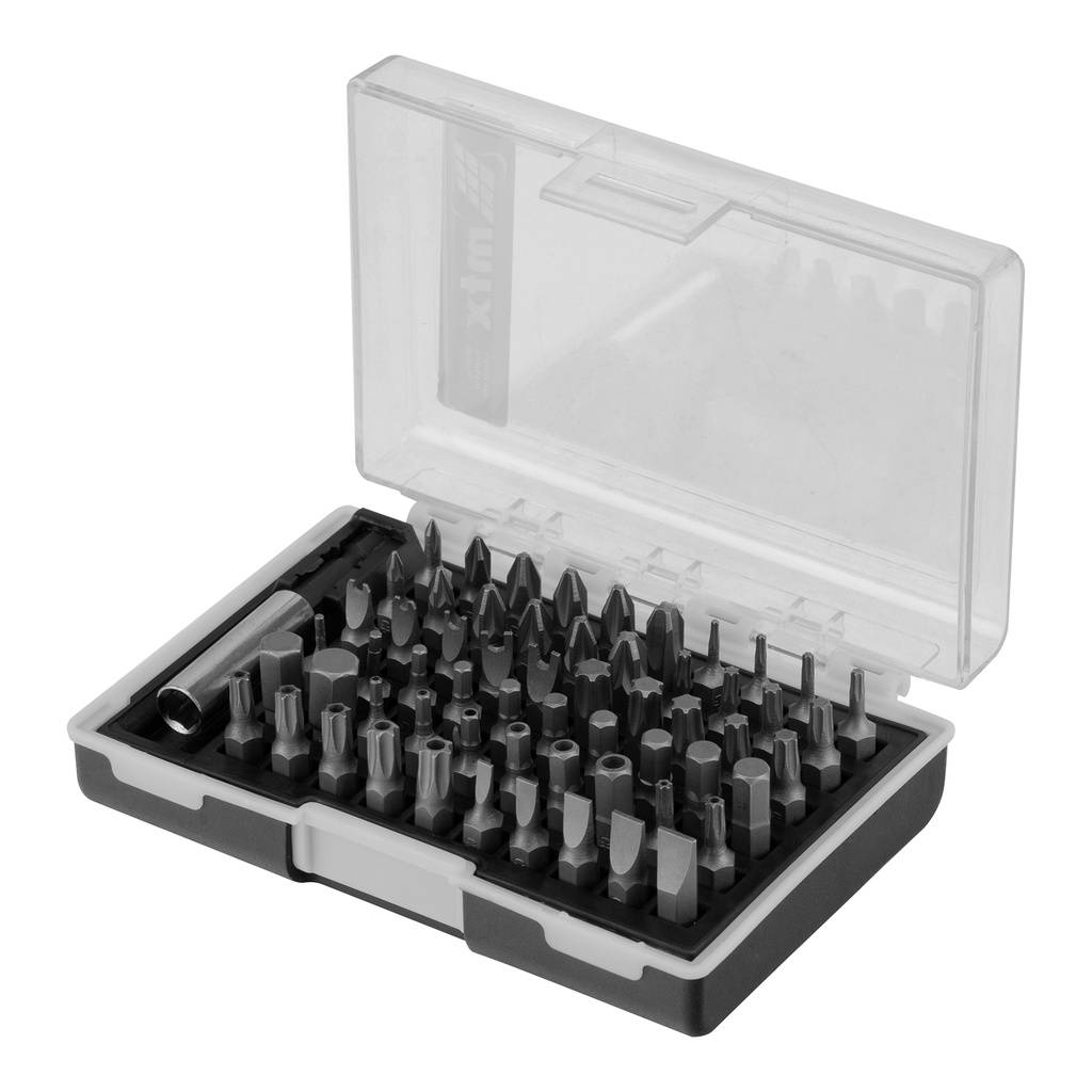 MTX Bit Set with Magnetic Holder, CrV Steel, 61 pcs / Набор бит с магнитным держателем MTX, CrV, 61 шт. — 113879