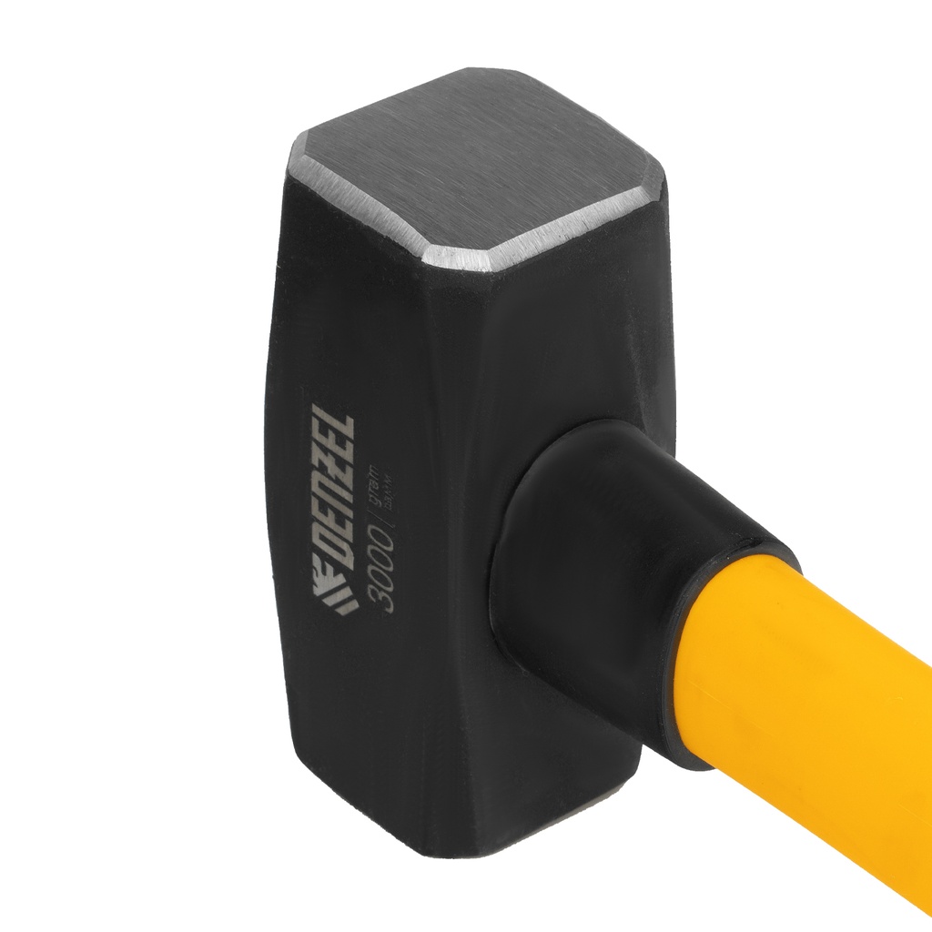 Sledgehammer 3000 g, drop forged, fiberglass handle with TPR coating, 880 mm // Denzel 11022