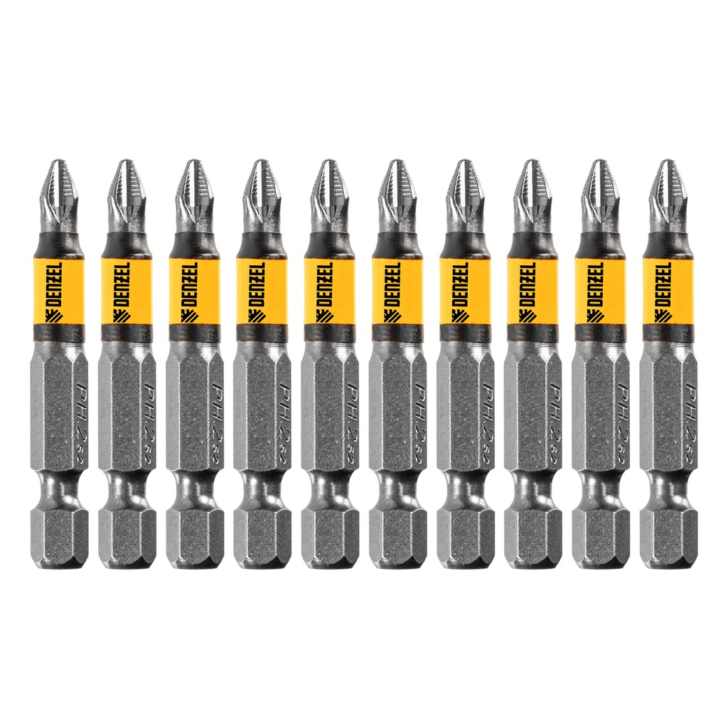 Denzel Bit Set PH2 × 50 mm, 10 pcs