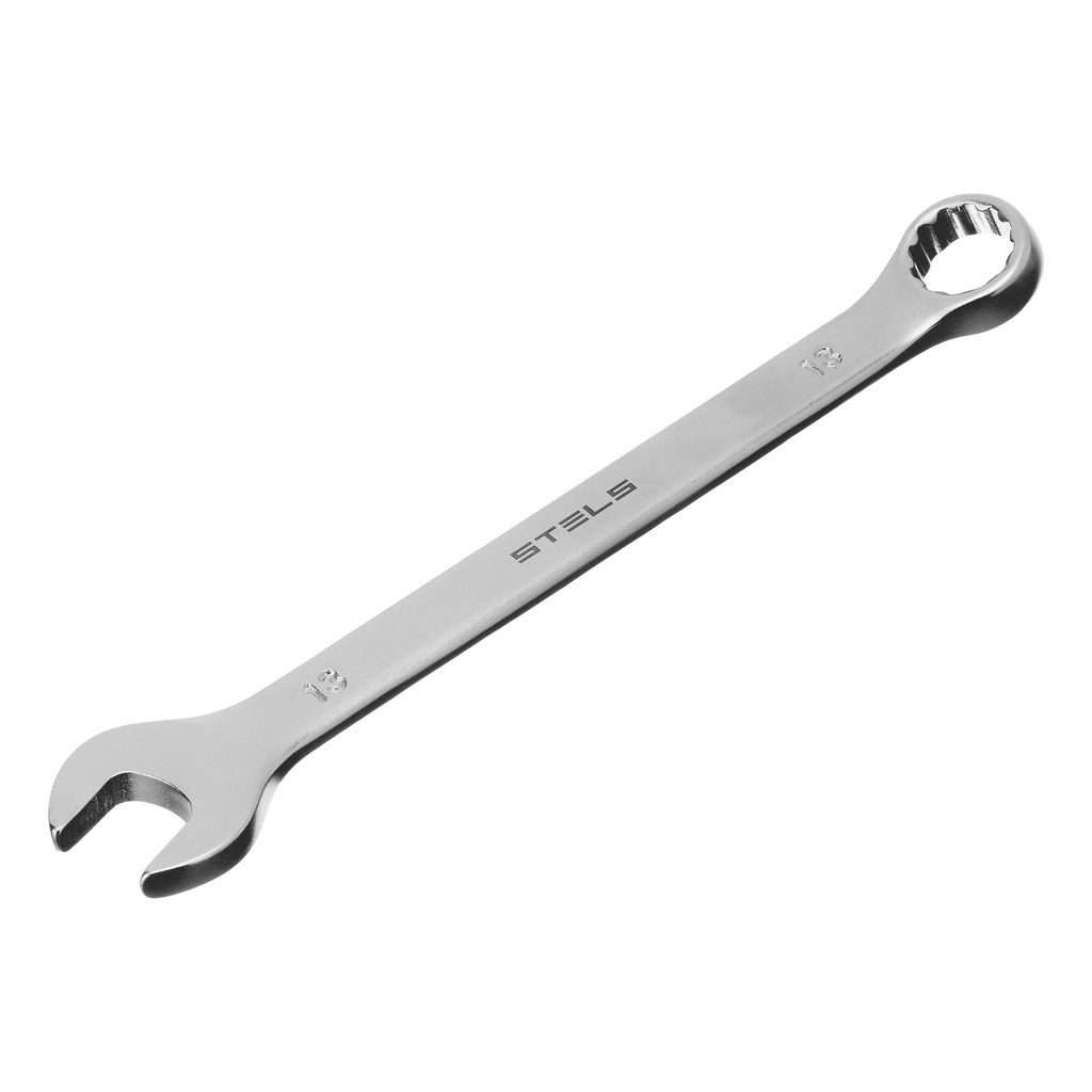 Combination spanner, 13 mm, CrV, satin chrome// Stels 15209