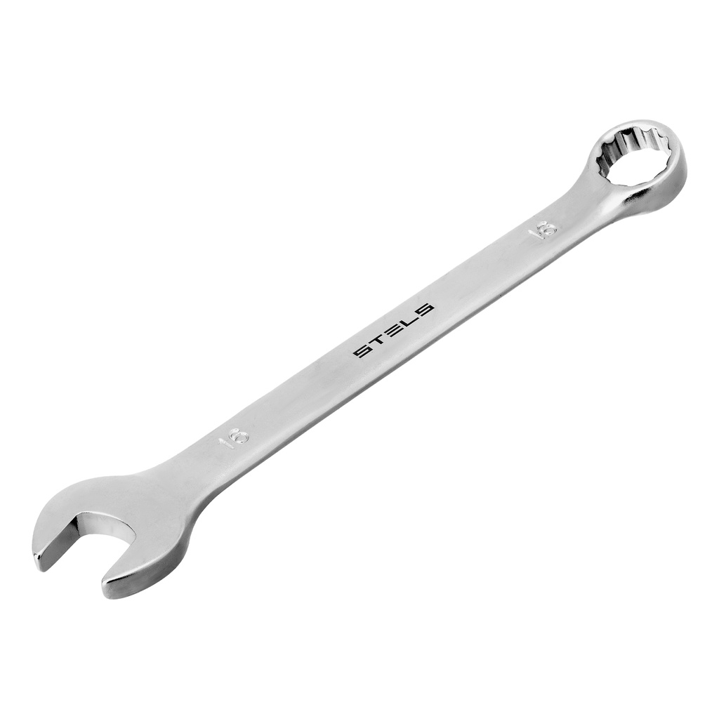 Combination spanner, 16 mm, CrV, satin chrome// Stels 15221