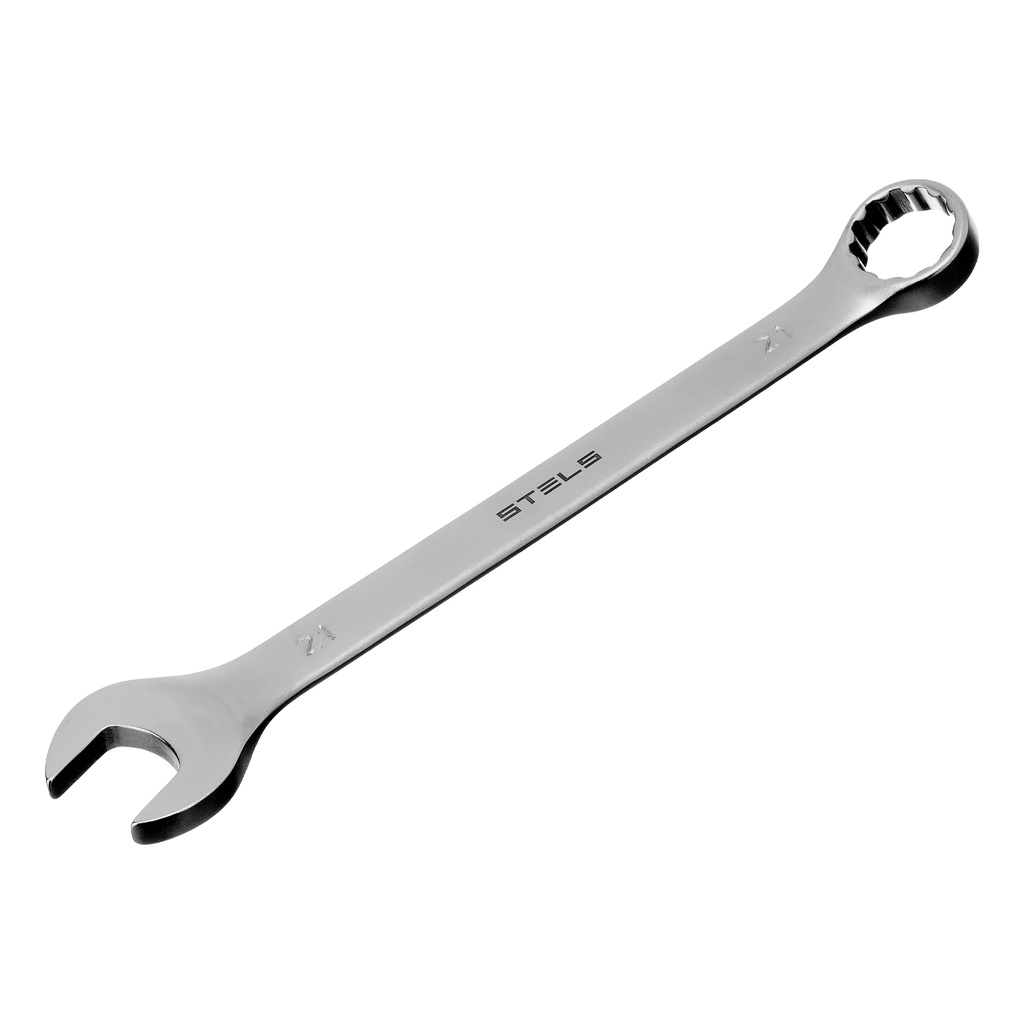 Combination spanner, 21 mm, CrV, satin chrome// Stels 15225