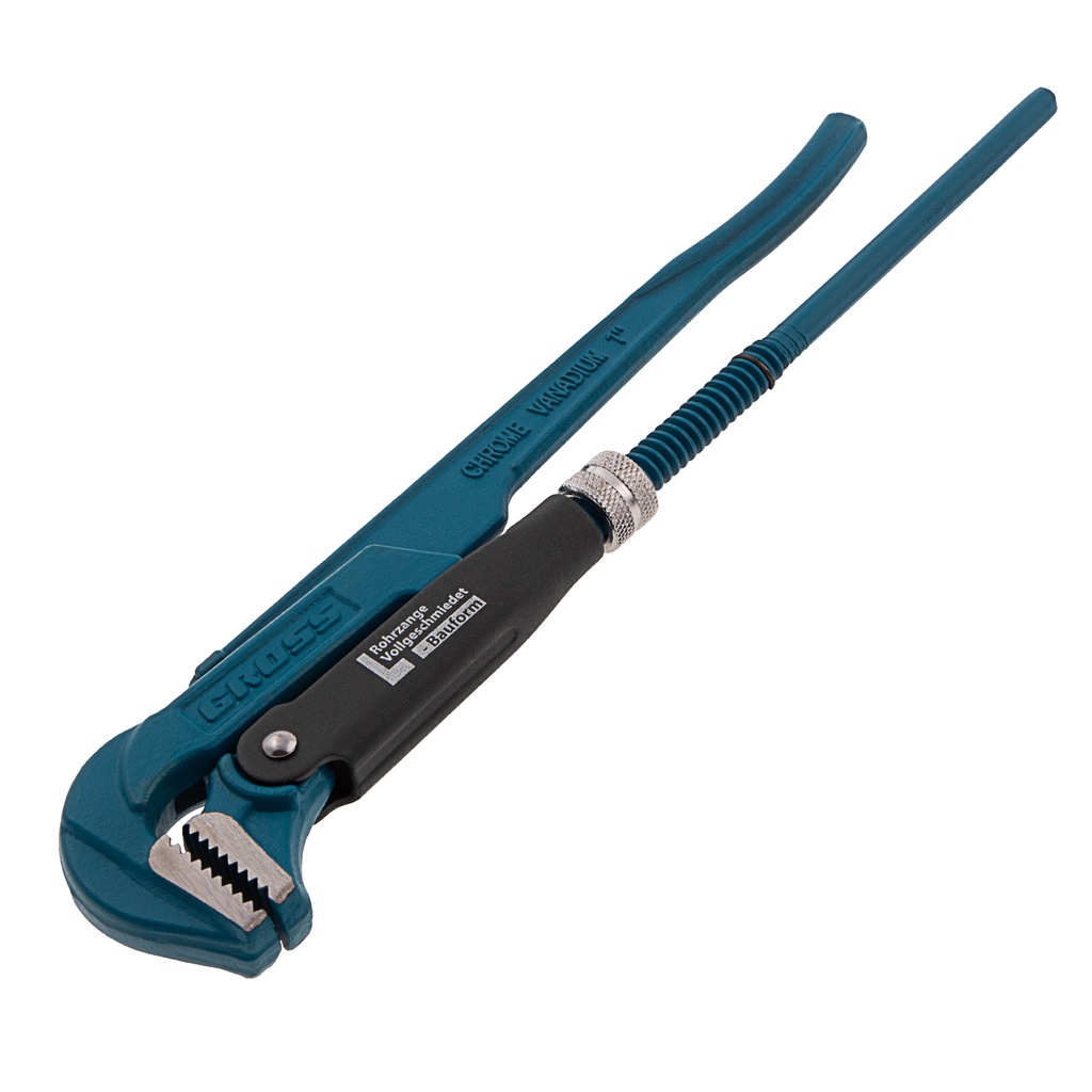 Pipe wrench, №1, 1" CrV type "L", solid forged// Gross