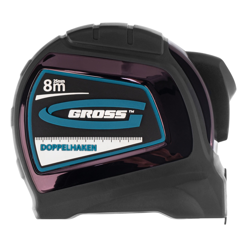 8m x 25mm Measuring Tape, 2-side scale, double end hook// Gross 31125