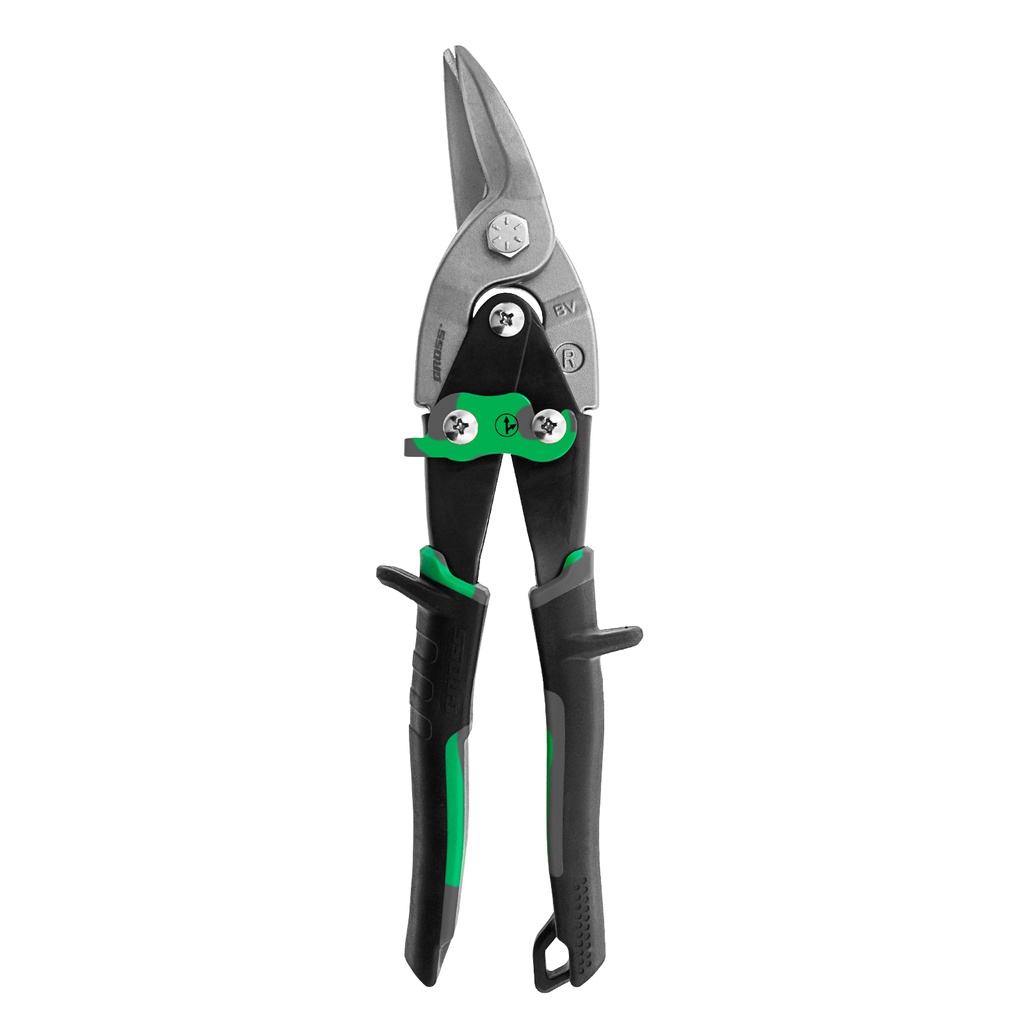 250mm Tin snips, dierect and right cut, CrMo, two-component handle// Gross 78323