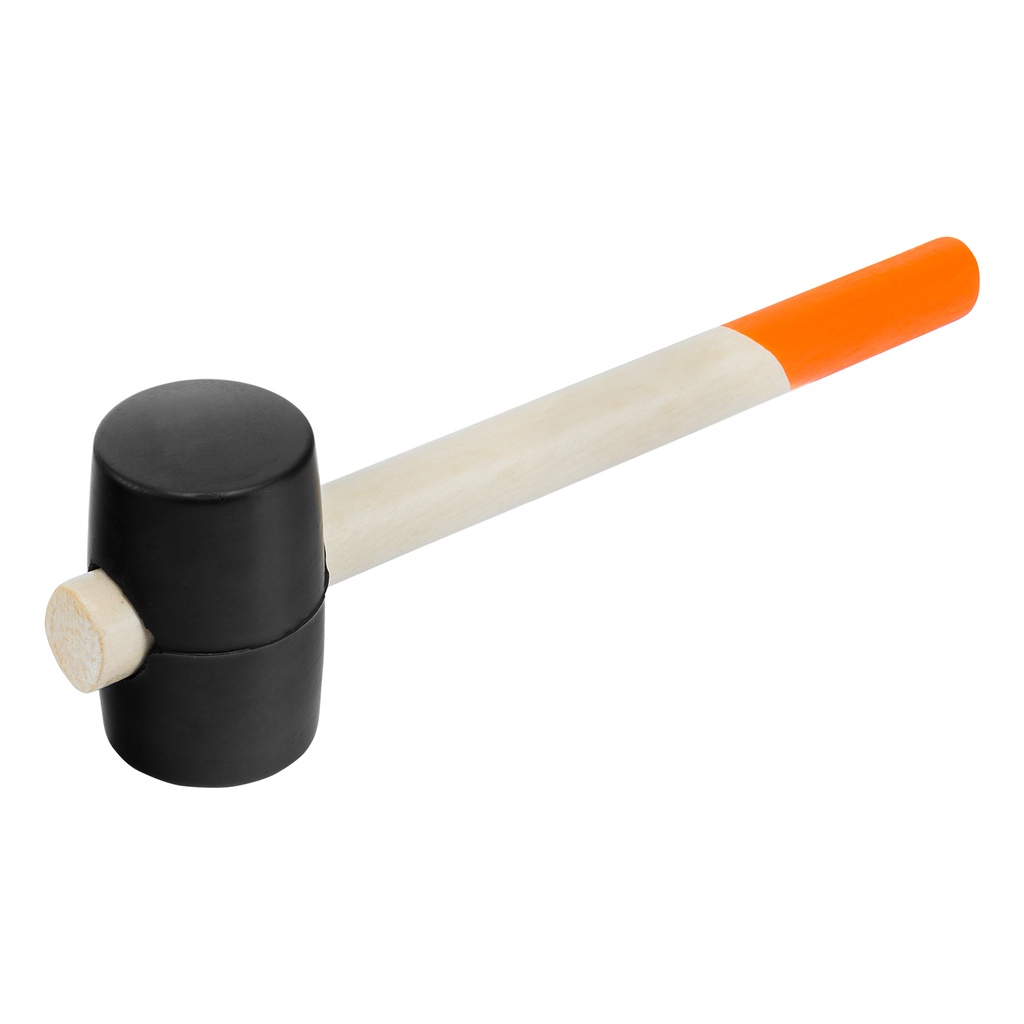 Rubber mallet black 340G with wooden handle// Sparta 111405