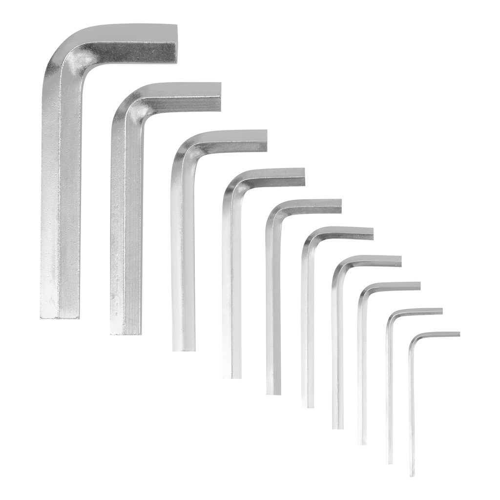HEX key set, 1,5-10mm, 10 pcs,, nickel plated, with a ring// Sparta 112685