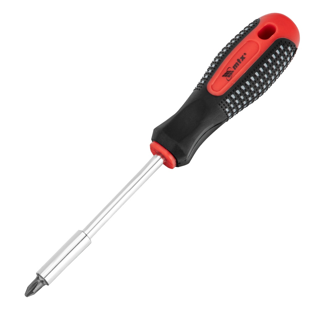 Screwdriver with bit set, 11pcs,, Fusion, CrV, three component handle "anti slip"// MTX 114539