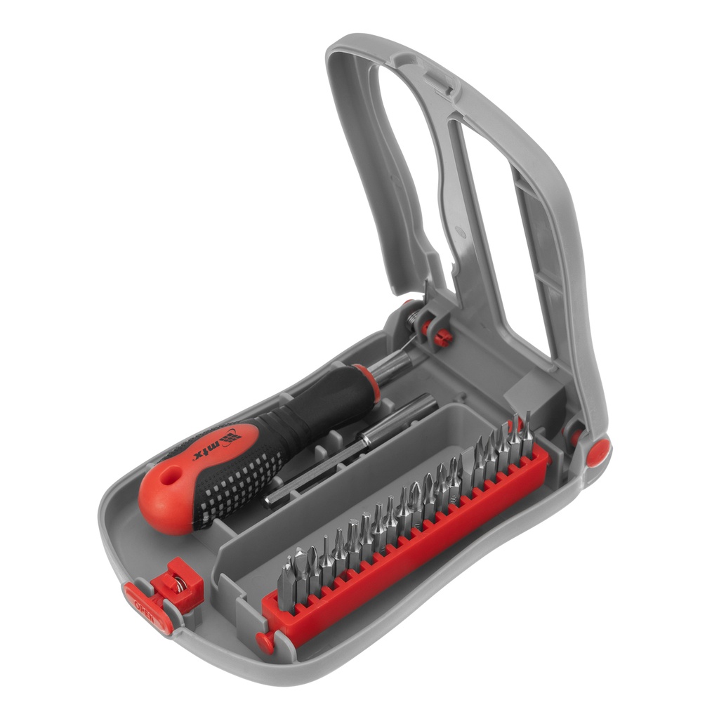 Fusion precision screwdriver with bits, 22 pcs, in plastic case// MTX 115849