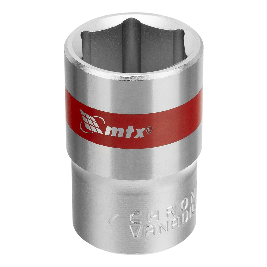 Hex drive socket 18mm , CrV, 1/2", chrome plated// MTX 131189
