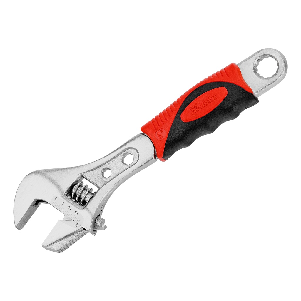 Adjustable wrench 150 mm, reversible jaw, 2 component handle// MTX 155169