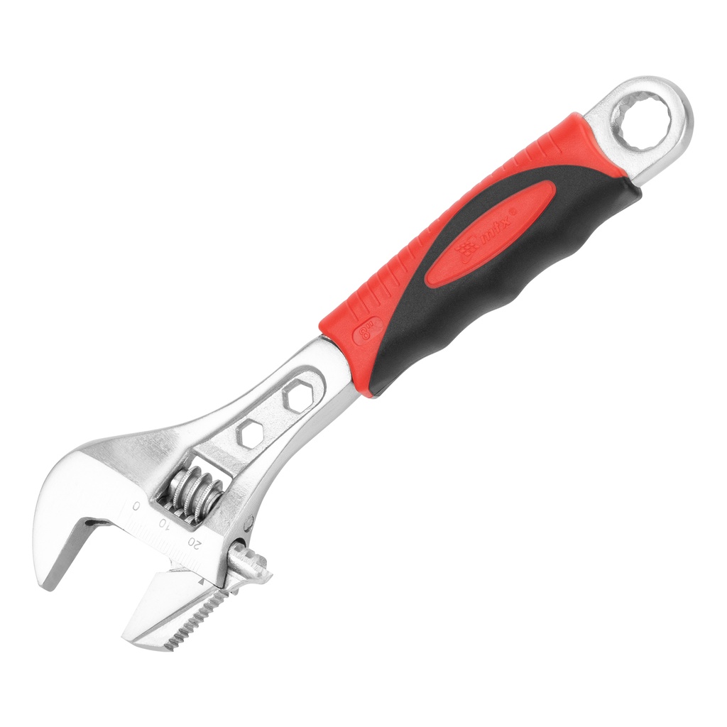 Adjustable wrenches, 200 mm, reversible jaw, two-component handle// MTX 155179