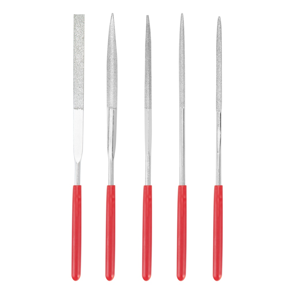 Diamond needle file set, 140 x 50 x 3 mm, 5 pcs,// MTX