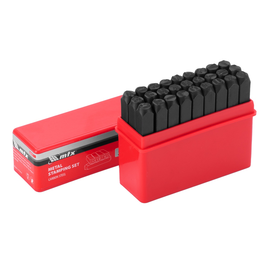 Metal striking stamping set, with letters 0-9, 6 mm size //MTX 188517