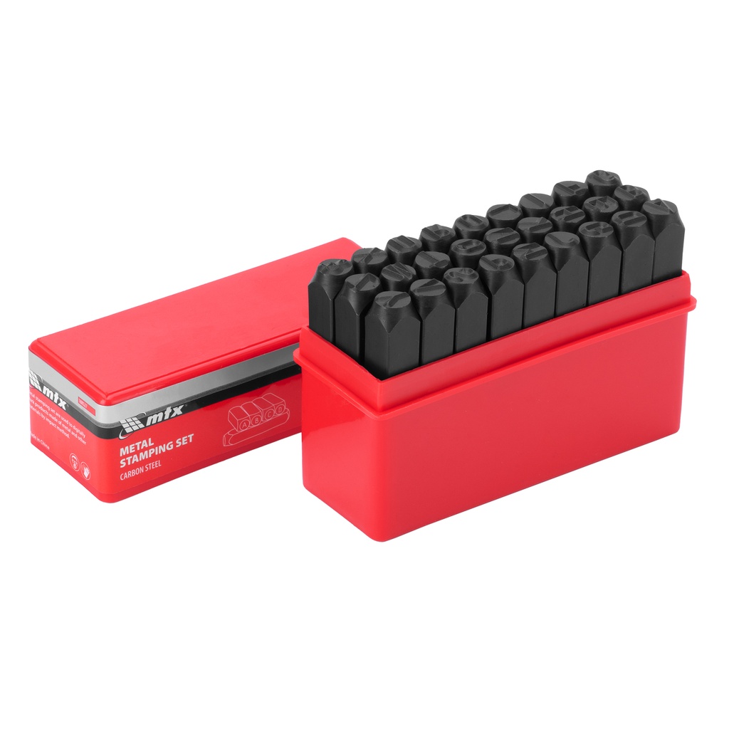 Metal striking stamping set, with letters 0-9, 8 mm size //MTX 188527