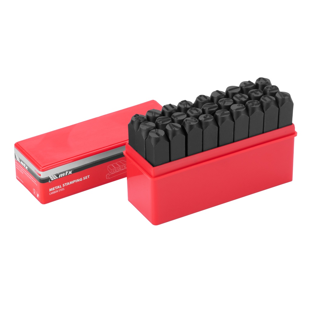 Metal striking stamping set, with letters 0-9, 10 mm size //MTX 188537