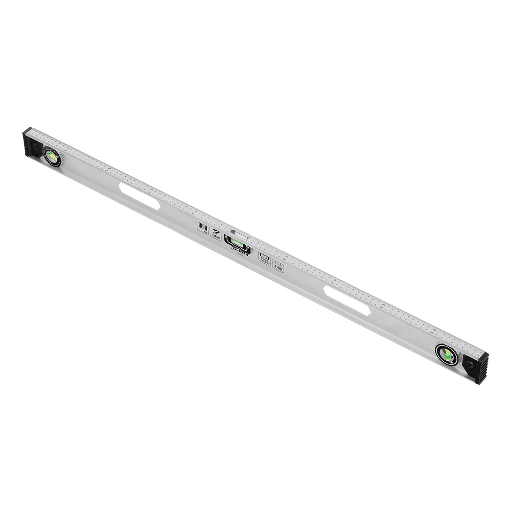 Aluminium spirit level "Rail", 1000 mm, 2 vials+ 1 rotary// MTX 340299
