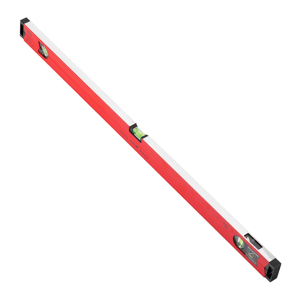 Aluminium spirit level, magnet, 1000 mm, 2 vials + 1 reflecting, milled, reinforced// MTX