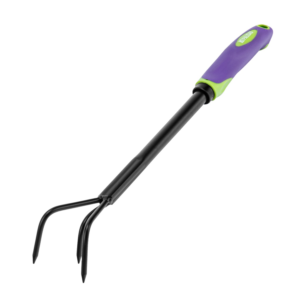 Hand cultivator, 3-tine, 60х400 mm, steel, rubberized ergonomic handle, LSR1/