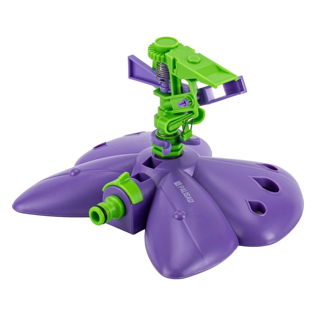 Garden impact sprinkler, butterfly-shaped base, adjustable// PALISAD 654028