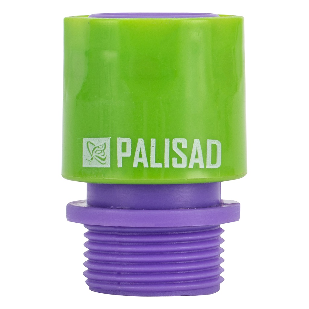 Plastic hose quick connector, external thread 3/4"// PALISAD
