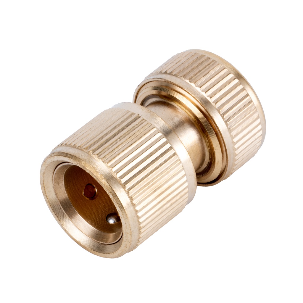 Brass hose quick connector 1/2", aquastop// PALISAD 662408