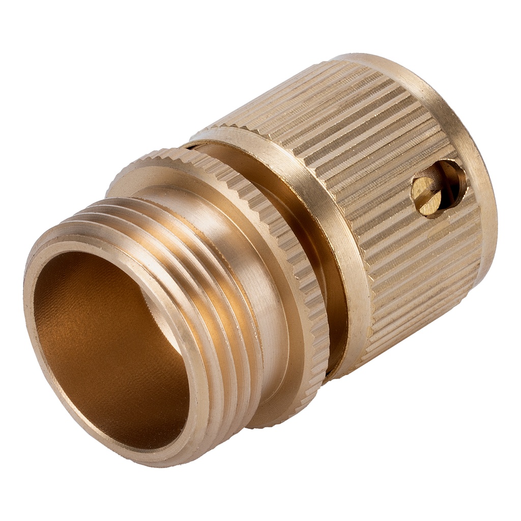 Brass hose quick connector, external thread 3/4", bore diameter 3/4"// PALISAD 662758